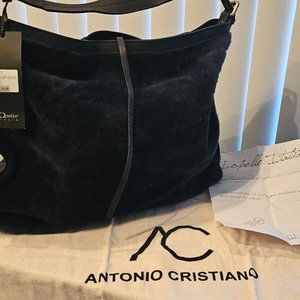 Antonio Christiano L'Opelle Italia - Made In Italy - Navy Shearling RETIRED, NWT